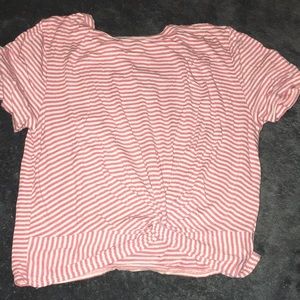 Striped pink crop top